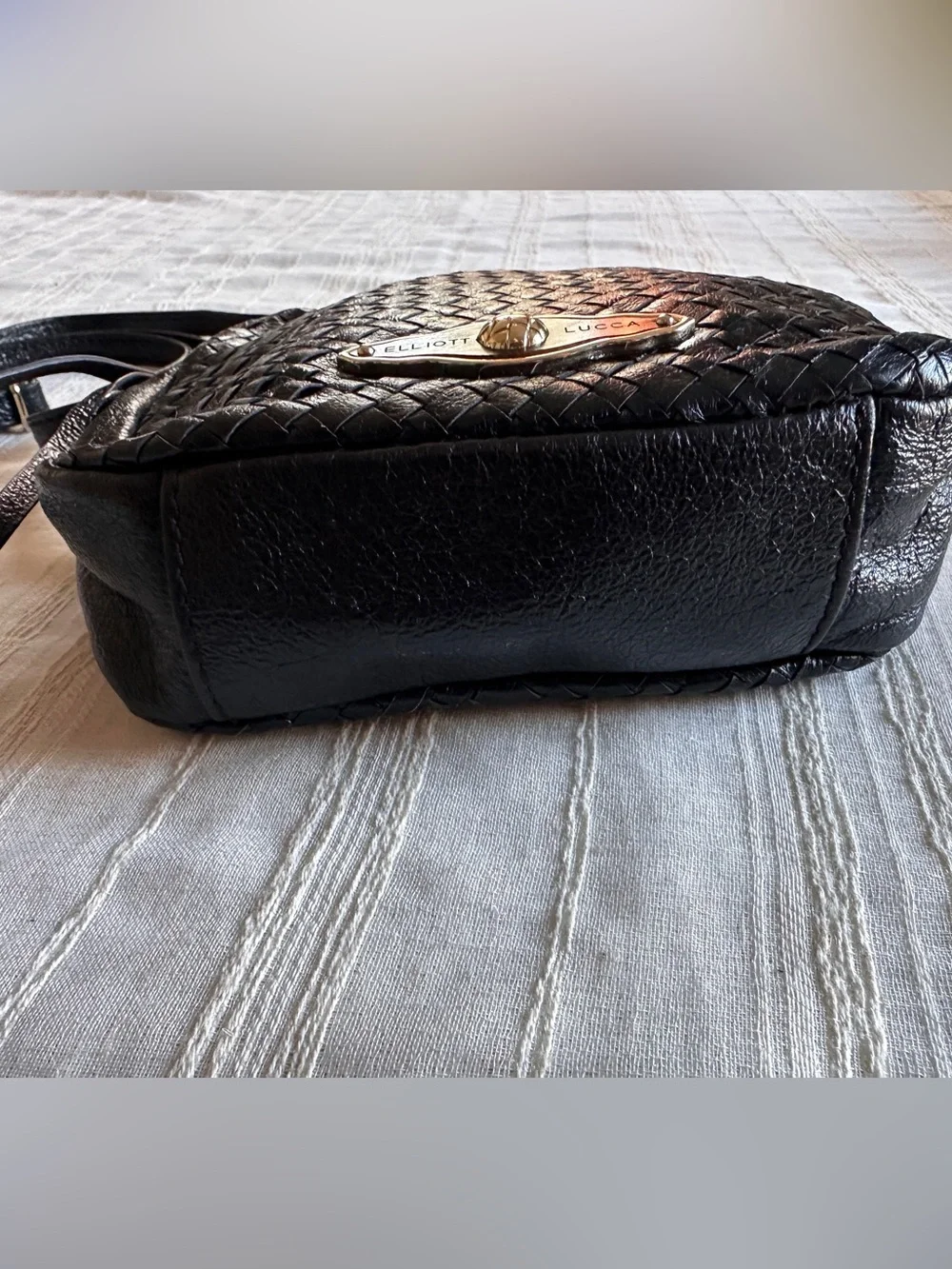 ELLIOTT LUCA Woven Leather Mini Crossbody Bag - Picture 5 of 13